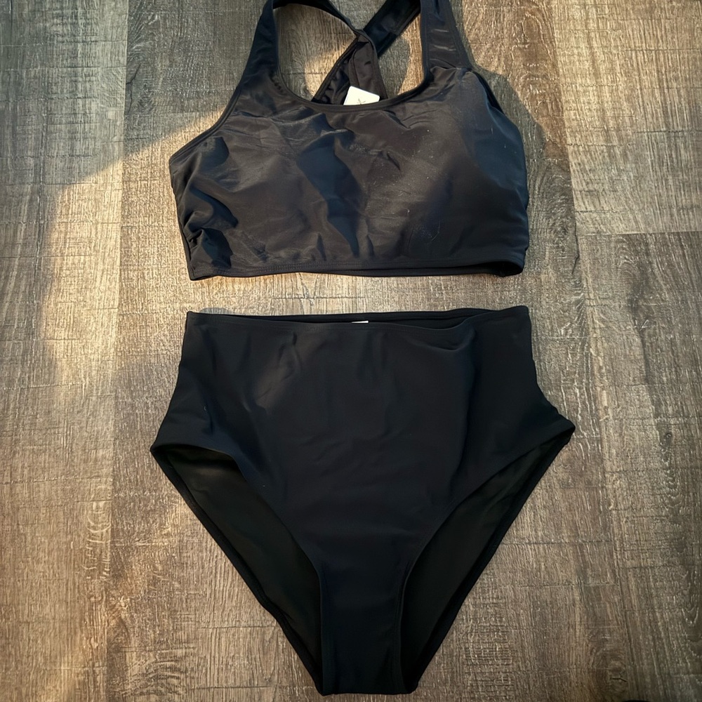 Women's Black Swim Set